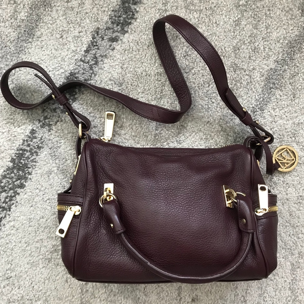 Kenneth Cole Marroon Leather Satchel